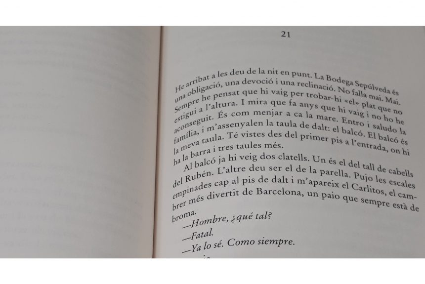 Bodega Sepúlveda appears in the book “Els Coloms de La Boqueria”